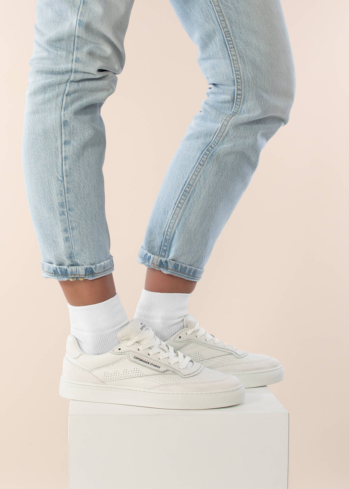 Sneaker Socken High - White