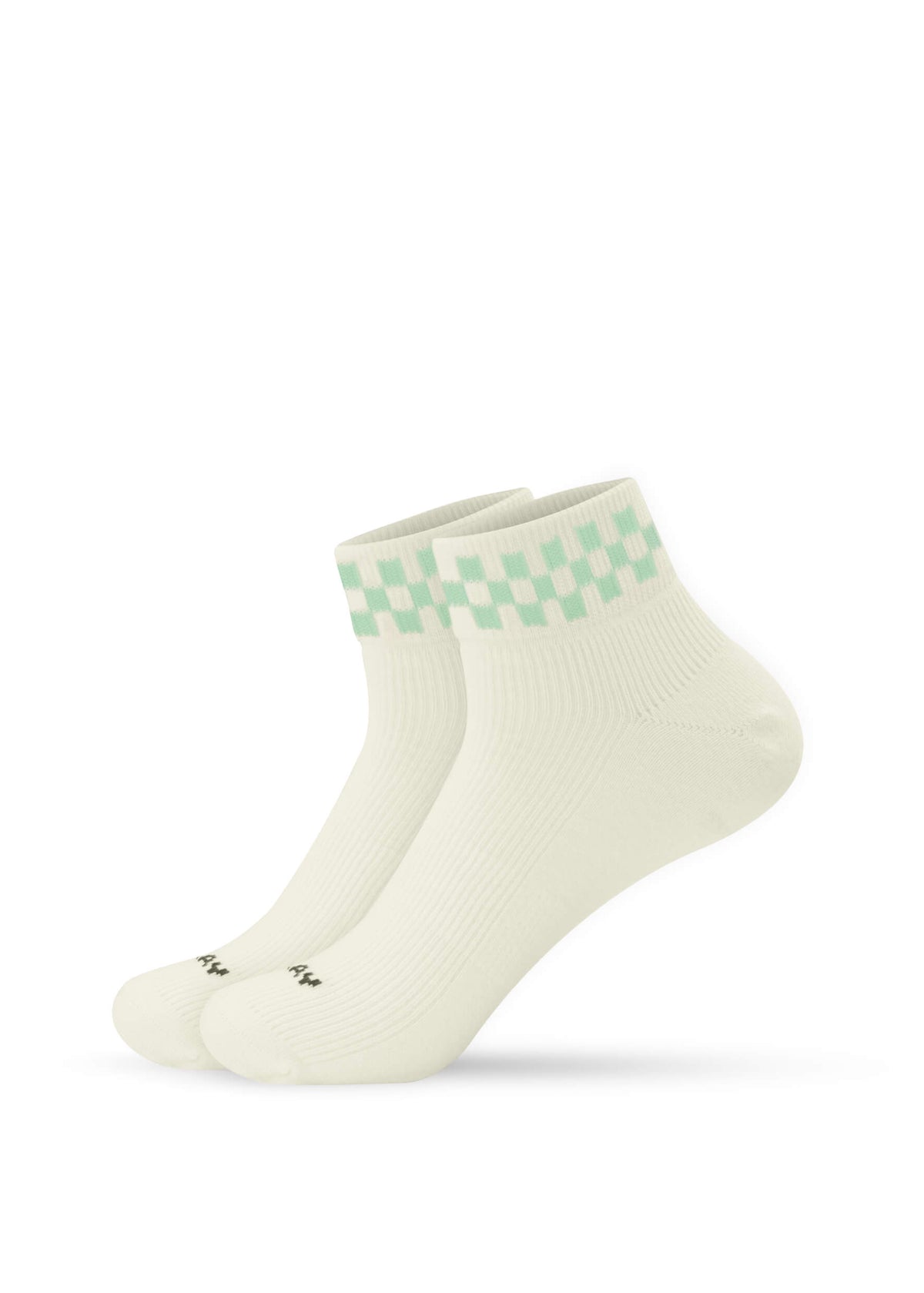 Mint Check - Sneaker Socken High
