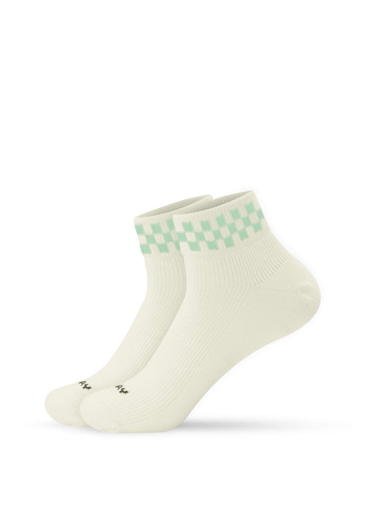 Mint Check - Sneaker Socken High