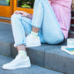 Mint Check - Sneaker Socken High