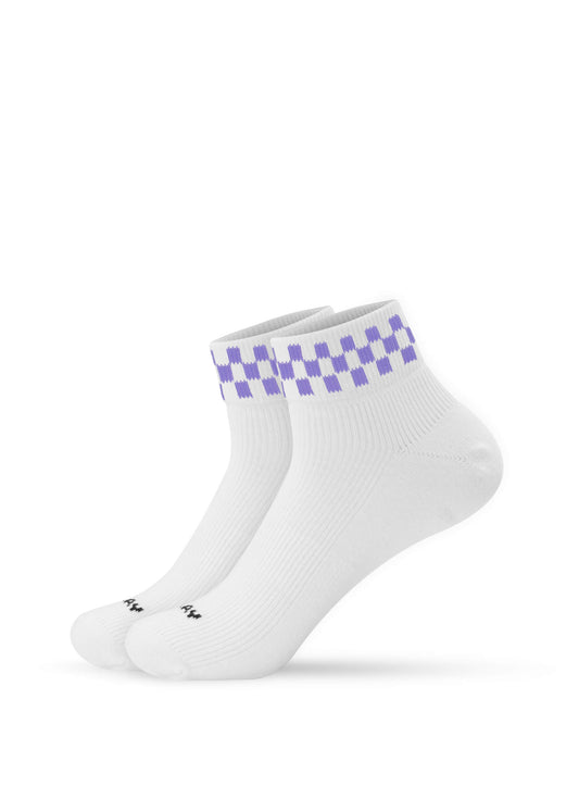Grape Check - Sneaker Socken High