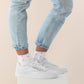 Pink Hearts - Sneaker Socken High