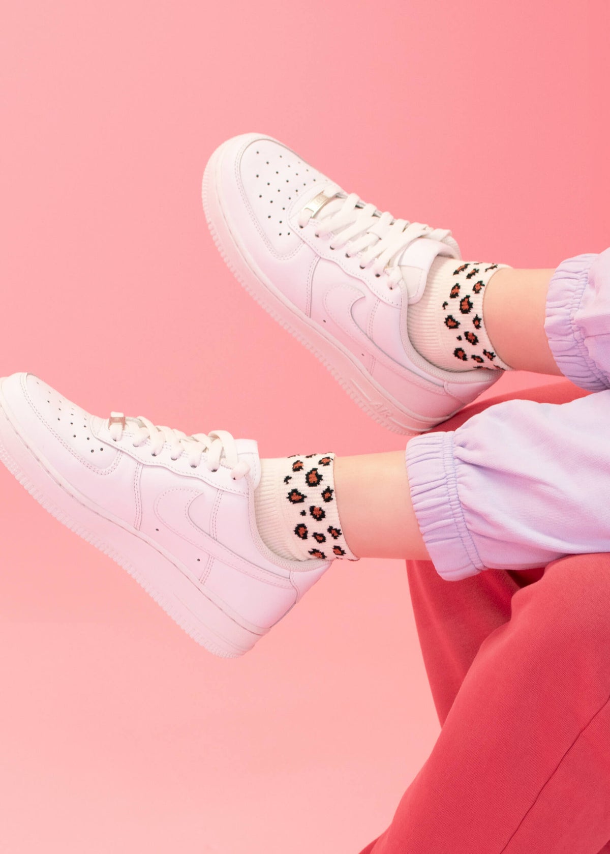 Leopard - Sneaker Socken High