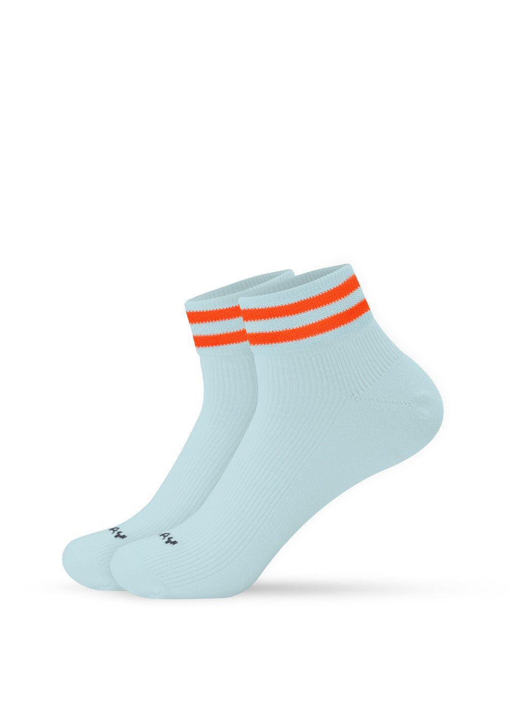 Orange Neon Stripes - Sneaker Socken High