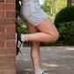 Orange Neon Stripes - Sneaker Socken High