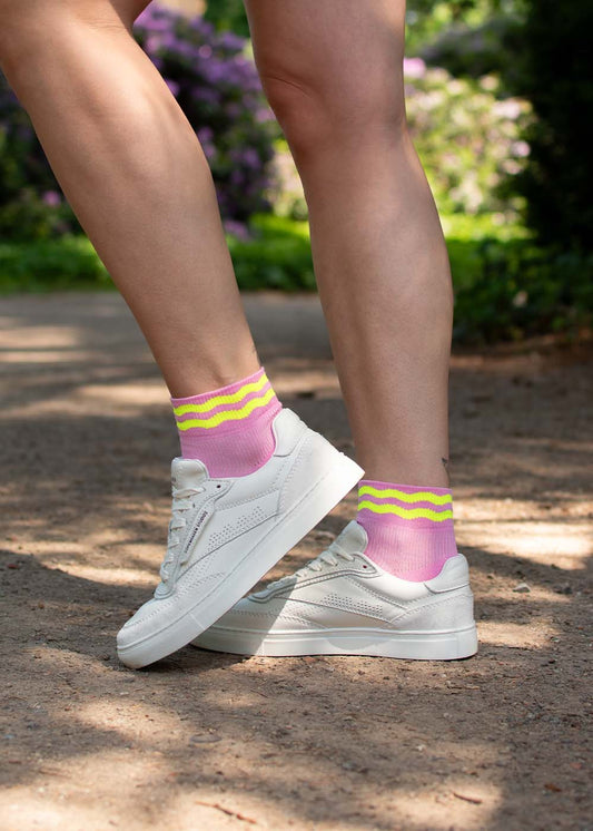 Neon Wave - Sneaker Socken High