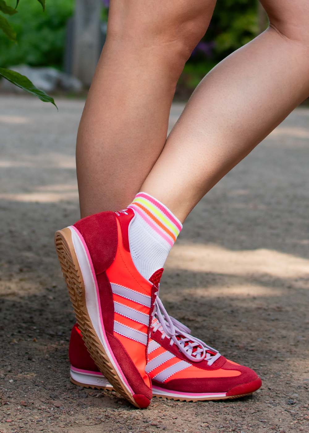 Multi Stripes Neon - Sneaker Socken High